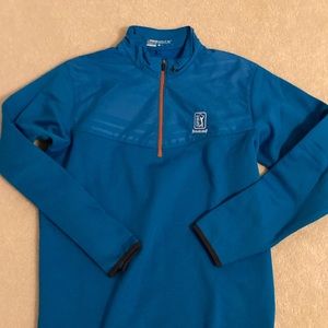 Nike Men’s Medium 1/4 golf pullover with fleece inside.  Extremely lightweight.